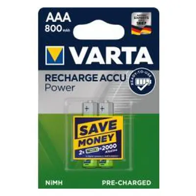 Varta Nabíjecí TOYS mikro AAA 2ks v balení - Power 800mAh NiMH 1,2V - originální