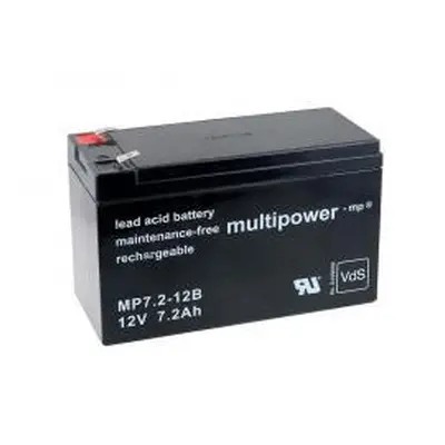 Powery MP7,2-12B VdS kompatibilní s FIAMM FG20722 - 7,2Ah Lead-Acid 12V - neoriginální