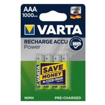 Varta Accu Rechargeable Micro AAA, Ready2Use, wiederaufladbar, NiMH 4ks balení 1000mAh 1,2V - or