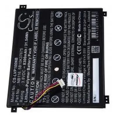 Powery Lenovo 5B10K37675 8300mAh Li-Pol 3,8V - neoriginální