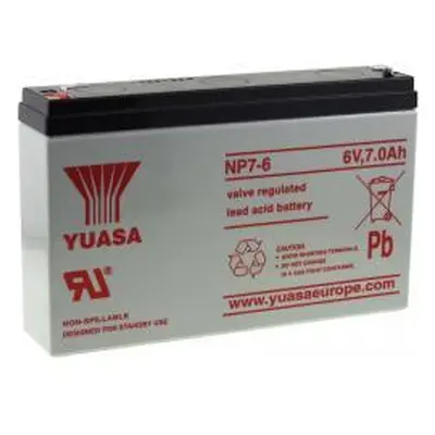 Powery YUASA Ersatz-6V 12Ah pro Köderboot Baitbott Boot Futterboot Lead-Acid - neoriginální