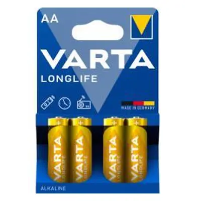 Varta Batterien AA LR06 alkalická tužková Longlife 1,5V 4ks balení