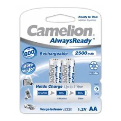 Camelion Nabíjecí AA tužkové baterie HR6 Mignon AA AlwaysReady 2ks v balení 2500mAh - NiMH 1,2V