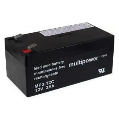 Powery MP3-12C cyklický provoz - 3Ah Lead-Acid 12V - neoriginální