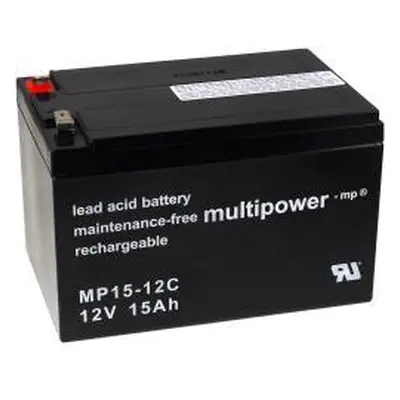 Powery multipower MP15-12C hluboký cyklus 15Ah Lead-Acid 12V - neoriginální