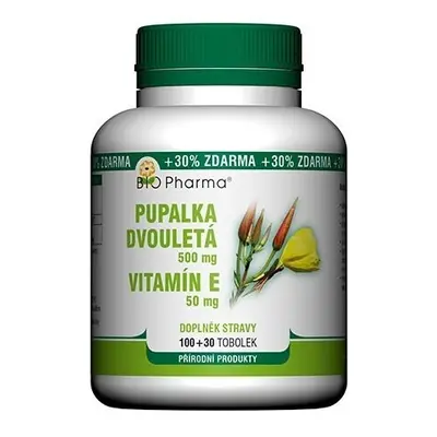 BIO-Pharma Pupalka dvouletá 500mg Vitamin E 50mg tob.100+30