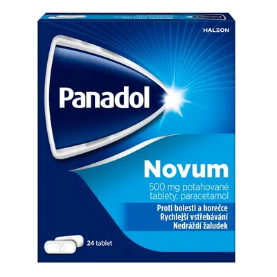 Panadol Novum 500mg, tablety na bolest a snížení horečky 24 tablet