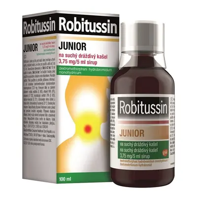 ROBITUSSIN JUNIOR, SIRUP RPO DĚTI NA SUCHÝ DRÁŽDIVÝ KAŠEL 3,75MG/5ML SIR 100ML