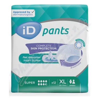 ID PANTS X-LARGE SUPER N9 KALHOTKY ABSORPČNÍ NAVLÉKACÍ, BOKY 130-170CM,2 090