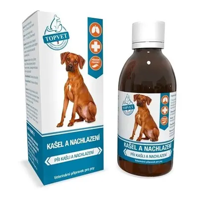 TOPVET Kašel a nachlazení veterinární přípravek pro psy 200ml