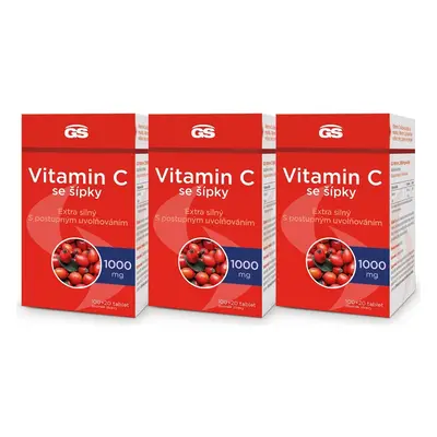 GS Vitamin C1000 se šípky tbl.100+20 - balení 3 ks