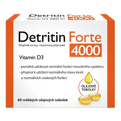 Detritin Forte Vitamin D3 4000 IU 60 měkkých tobolek