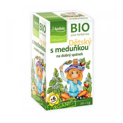 Apotheke BIO Dětský ovocný čaj s meduňkou 20x2g