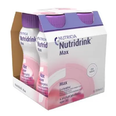 NUTRIDRINK MAX S PŘÍCHUTÍ JAHODOVOU POR SOL 4X300ML