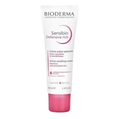 BIODERMA Sensibio Defensive rich aktivní zklidňující krém s výživnou texturou 40 ml