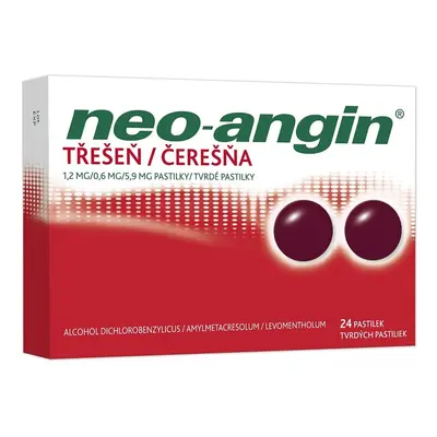 NEO-ANGIN TŘEŠEŇ 1,2MG/0,6MG/5,9MG PAS 24