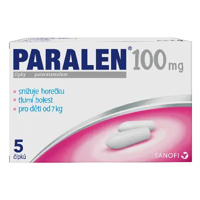 PARALEN 100MG SUP 5