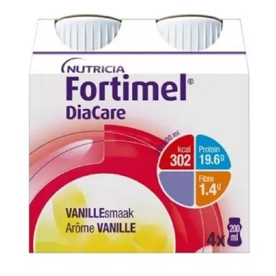 FORTIMEL DIACARE S PŘÍCHUTÍ VANILKOVOU POR SOL 4X200ML