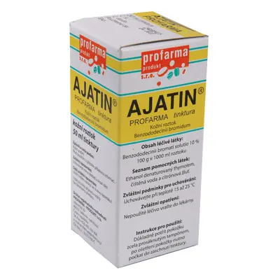 AJATIN PROFARMA TINKTURA S MECHANICKÝM ROZPRAŠOVAČEM 100MG/ML DRM SPR SOL 1X50ML