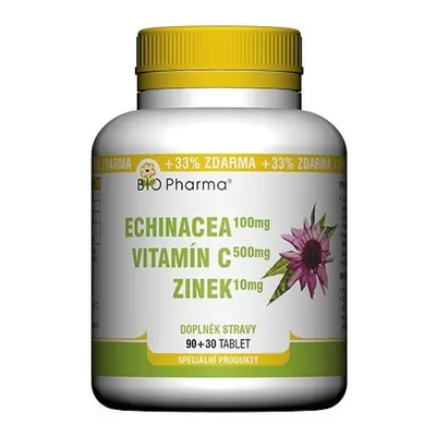 Echinacea 100mg + Vitamin C 500mg + Zinek 10mg 90+30 tablet