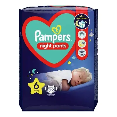 Pampers Night Pants 6 plenkové kalhotky 15kg+ 19ks