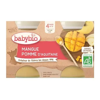 BABYBIO jablko-mango 4m+ 2x130g