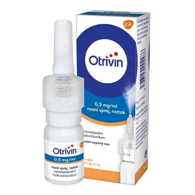 Otrivin 0,5mg/ml nosní sprej pro děti při léčbě ucpaného nosu 10ml