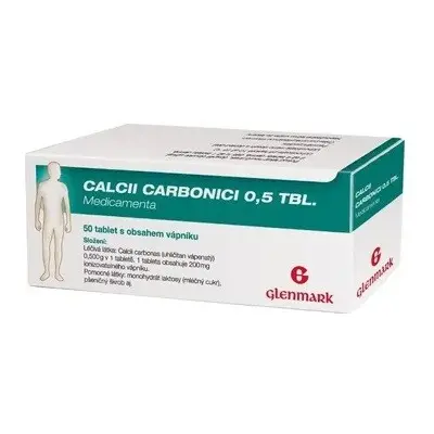 CALCII CARBONICI 0,5 TBL. MEDICAMENTA 0,5G TBL NOB 50