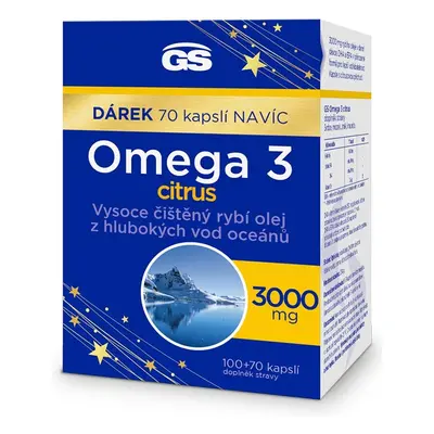 GS Omega 3 citrus 3000mg cps.100+70 dárek