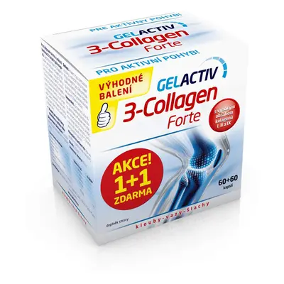 GelActiv 3-Collagen Forte cps.60+60 Zdarma