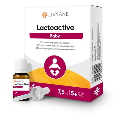 LIVSANE Lactoactive Baby PROBIOTIKA kapky pro kojence 7.5 ml