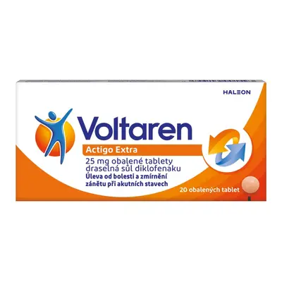 Voltaren Actigo Extra 25 mg tablety proti bolesti 20 tablet