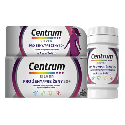 Centrum multivitamín pro ženy 50+ 90 tablet