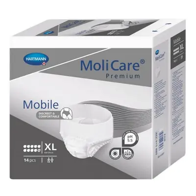 KALHOTKY ABSORPČNÍ NATAHOVACÍ MOLICARE MOBILE 10 KAPEK XL BOKY 130-170CM,2757ML,14KS