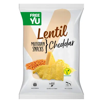 Free Yu Čočkové vícezrnné chipsy s příchutí Cheddaru 70g