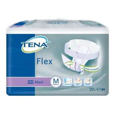 TENA Flex Maxi Medium - Inkontinenční kalhotky s páskem na suchý zip (22ks)