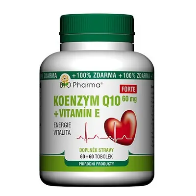 Koenzym Q10 Forte 60 mg + Vitamin E 60+60 tobolek Bio-Pharma