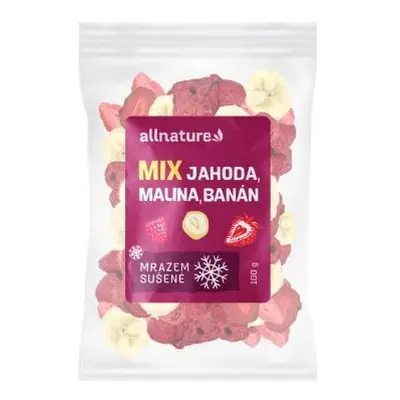 Allnature Mix jahoda malina banán suš.mrazem 100g