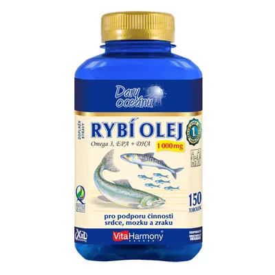 VitaHarmony Rybí olej Omega 3 1000mg XXL tob.150