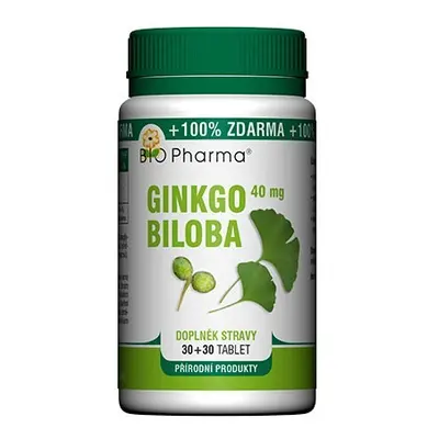 Ginkgo Biloba extrakt 40mg tbl.30+30 BIO-Pharma