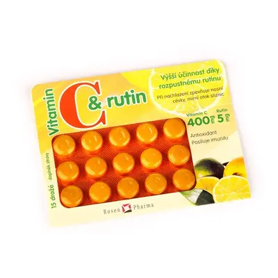 Rosen Vitamín C+rutin 400mg drg.15