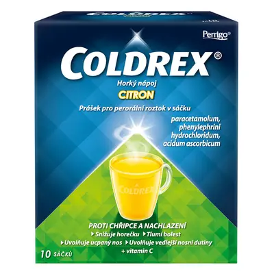 COLDREX HORKÝ NÁPOJ CITRON 750MG/10MG/60MG POR PLV SOL SCC 10 II