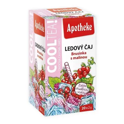 Apotheke CoolTea Brusinka s malinou čaj 20x2g