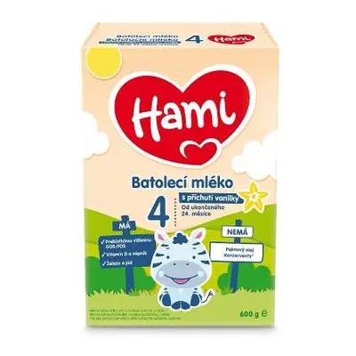 Hami 4 batolecí mléko s příchutí vanilky 600g