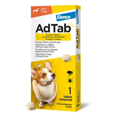 AdTab 225mg žvýkací tablety pro psy >5.5-11kg 1ks