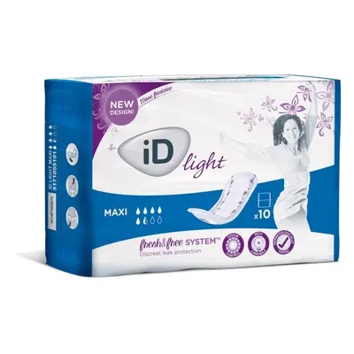 VLOŽKY ABSORPČNÍ ID LIGHT MAXI 800ML,COTTON FEEL,JEDNOTLIVĚ BALENÉ,10KS