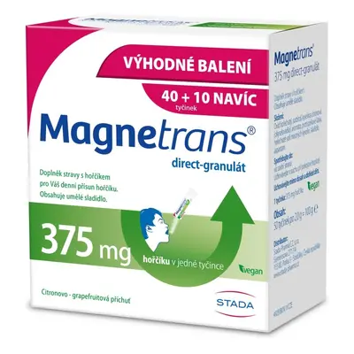 Magnetrans 375mg 40+10 tyčinek granulátu