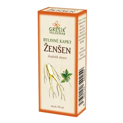 Grešík Bylinné kapky Ženšen 50ml