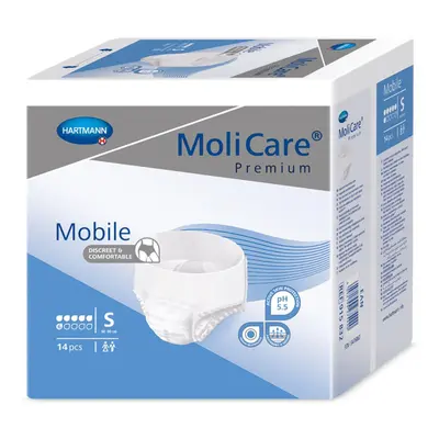 KALHOTKY NAVLÉKACÍ MOLICARE MOBILE 6 KAPEK S BOKY 60-90CM,1475ML,14KS