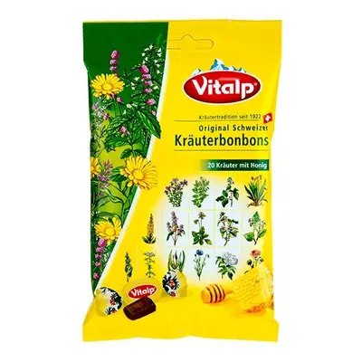 VITALP Švýcarské bonbóny 20 bylin s medem 75g